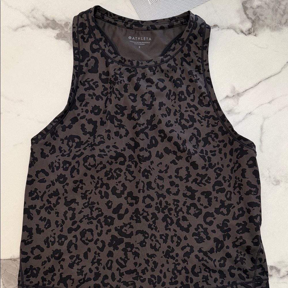 Athleta Dark Leopard Print Tank Top